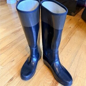 Hunter Black and Brown Regent Carlyle Rain Boots
